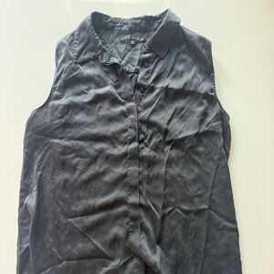 Antonio Melani Black Silk Sleeveless Blouse - Sz Large